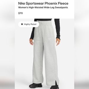 Nike wide leg sweatpants Small